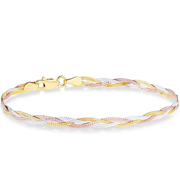 Multi Gold Silver Chain Link Italian Bracelet